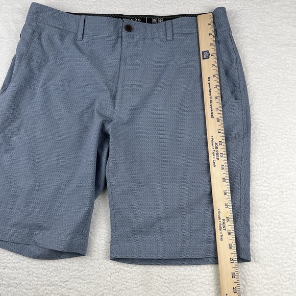 7 DIAMONDS Stadium Hybrid Performance Golf Shorts Mens 36 Blue Geometric Stretch - Picture 10 of 14